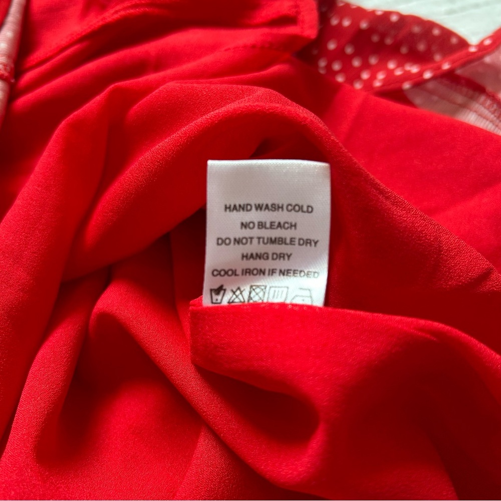 NWT Superdown Revolve Mercy Polka Dot Dress Red Size Small - Picture 15 of 16